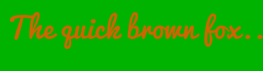 Image with Font Color CC6600 and Background Color 00B300